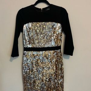 The Limited, gold and silver sequin dress!